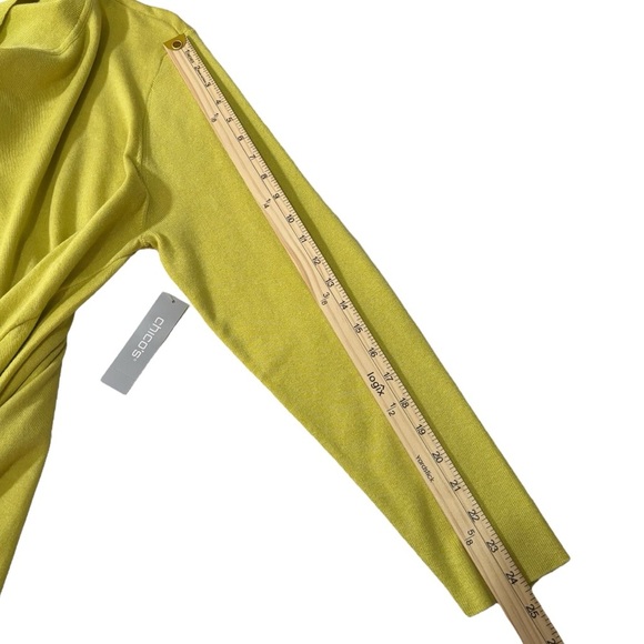 Chico's Turtleneck Sweater Tunic Size 3(XL) Citrine Cashmere Blend Pullover NWT - Picture 13 of 13